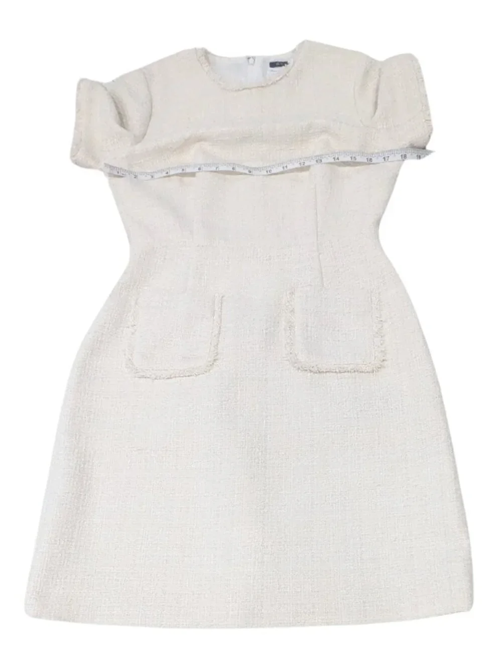 Brooks Brothers Tweed Sheath Dress Women 4 Ivory Metallic NWT